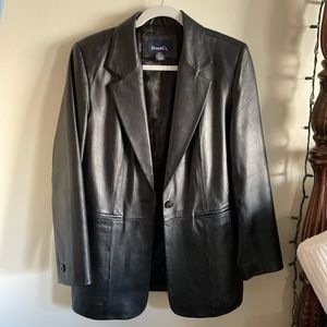 Leather blazer
